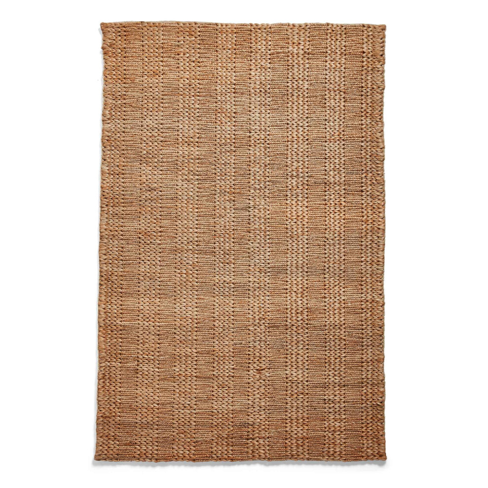 (Plain - Beige, 150 x 230 cm) Large 100 % Jute Rugs Handmade Eco-friendly Flatweave Rustic Natural Look Beige Brown Area Rug Plain Neutral Mat