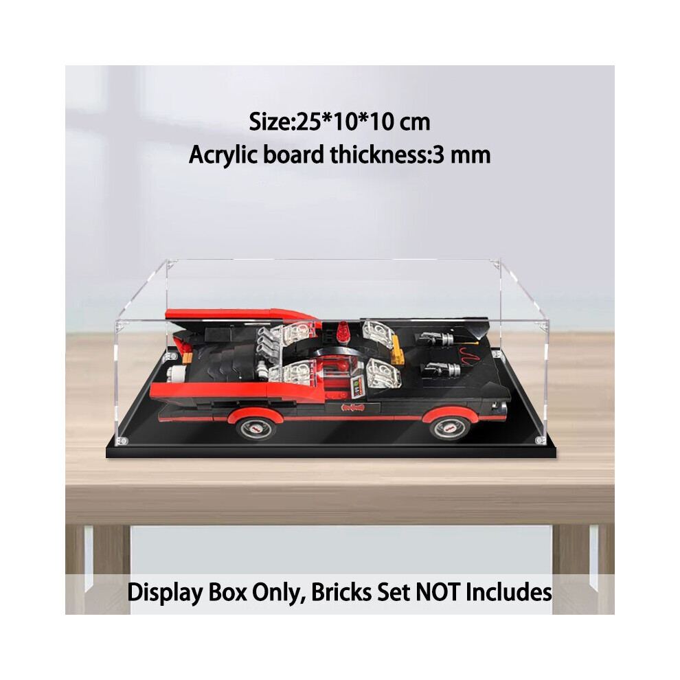 (A) Clear Acrylic Display Case for LEGO Super Heroes Batman Batmobile 76188, Dustproof Display Storage Box for LEGO 76188 (Lego Set not Included)