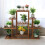 6 Tier Holz Garten Pflanze Rack Lagerung Blumentopf Stand 4