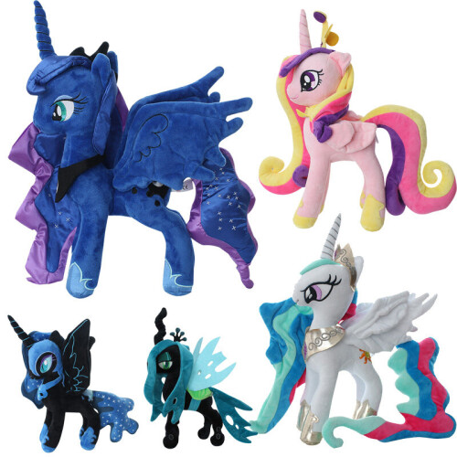 (Set of 5 ) 30CM My Little Pony Princess Celestia Luna Plush Toy