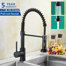 Kitchen Tap Pull Out 360° Swivel Spout Sink Bidet Spray Tap, Black