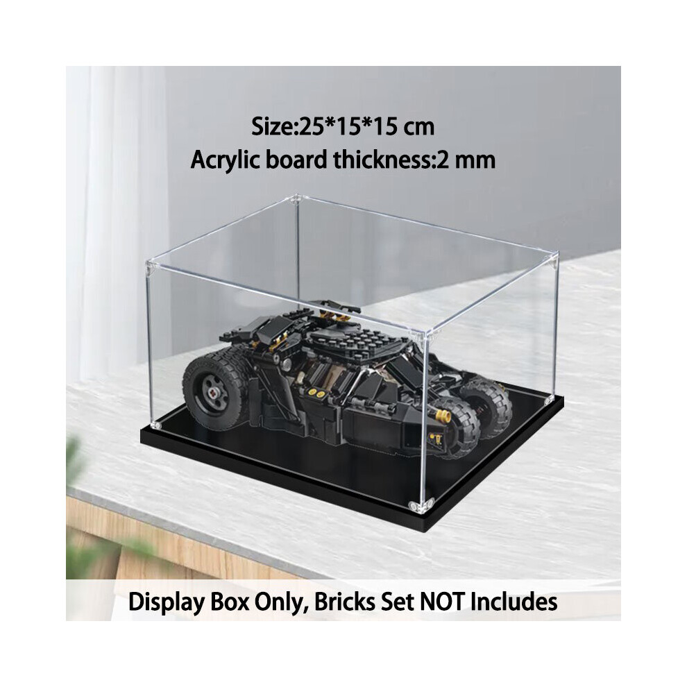 (A) Clear Acrylic Display Case for LEGO Batmobile Tumbler: Scarecrow Showdown 76239 Dustproof Display Storage Box for LEGO 76239 (Lego Set not Include