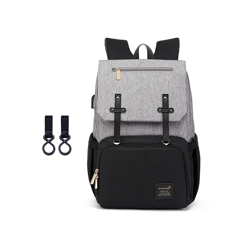 Maternity Diaper Bag USB Mommy Nappy Baby Care Backpack 076 1