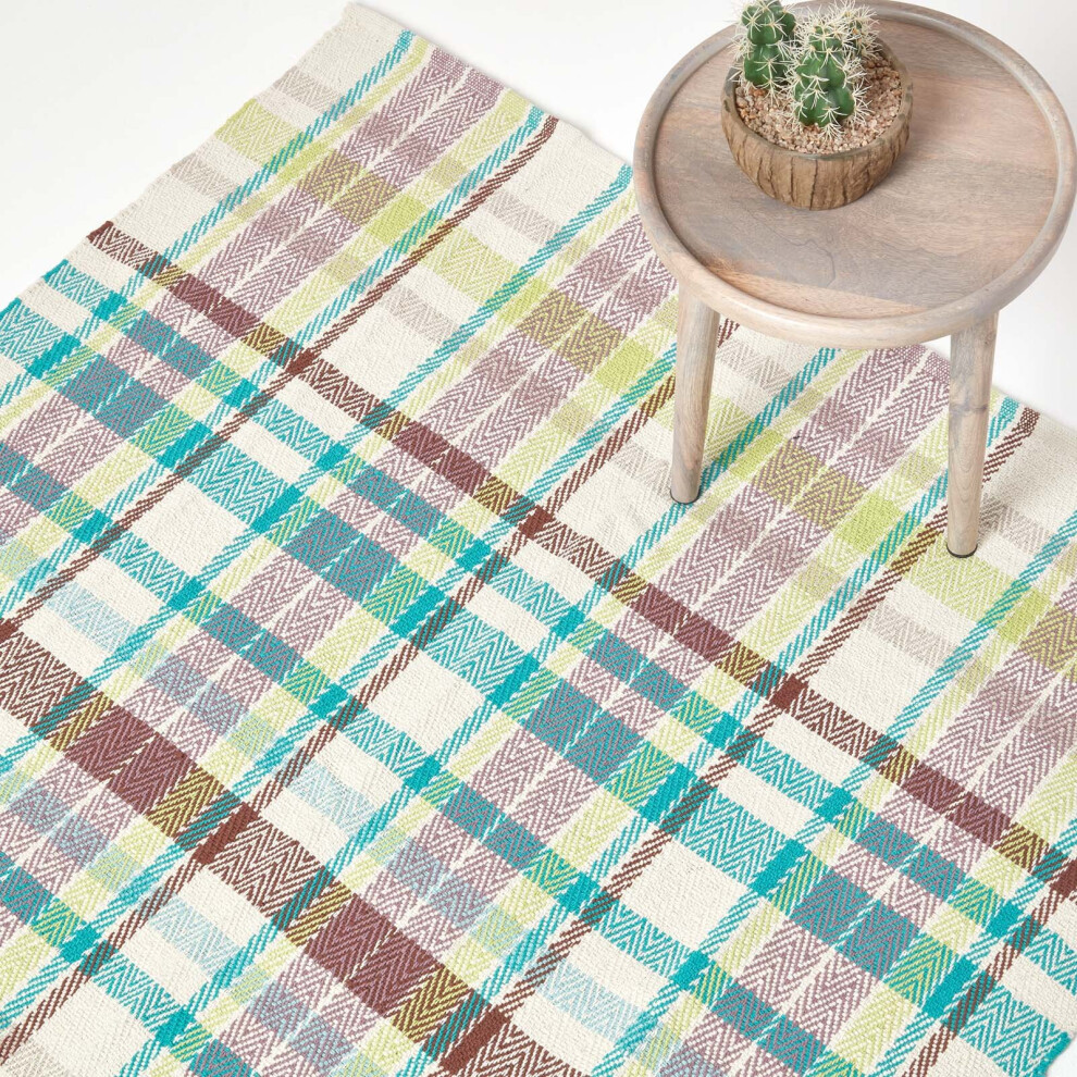 Wilson Handwoven Tartan Cotton Rug