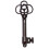 Homescapes Homescapes Brown Wall Mounted Cast Iron Decorative Key Thermometer 1