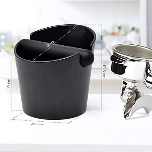 Capsule Bialetti Napoli Knock Box Per Caffè - Contenitore Fondi In Acciaio Inox Con Barra Di Gomma, Piccolo Knock Box Acciaio Inox