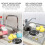 Non-slip Roll Up Dish Drying Rack, Space-saving Over Sink 43 x 35 cm 4