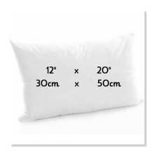(12''x20'') Oblong Rectangle Hollowfibre Cushion Pads Inner White Scatters Insert Fillers For Home Outdoor Decor in 17 Sizes