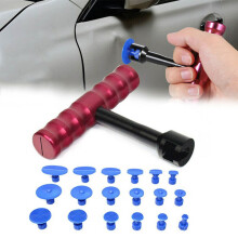 Car Paintless Dent Repair Removal Kit Tool T-Bar Puller Lifter Set With 18 Tabs