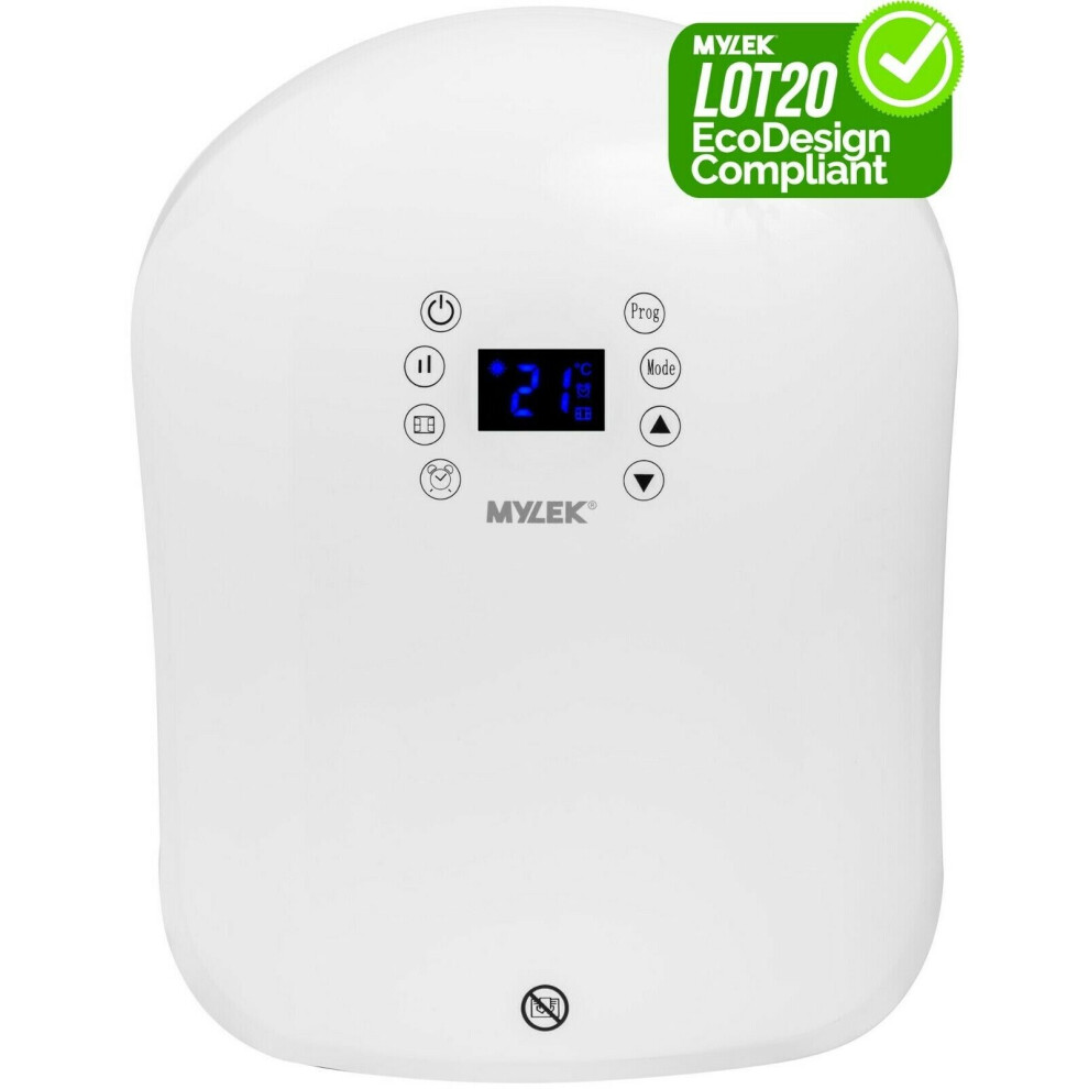 Mylek White Electric Wall Mounted Fan Heater 2000W - Image 5