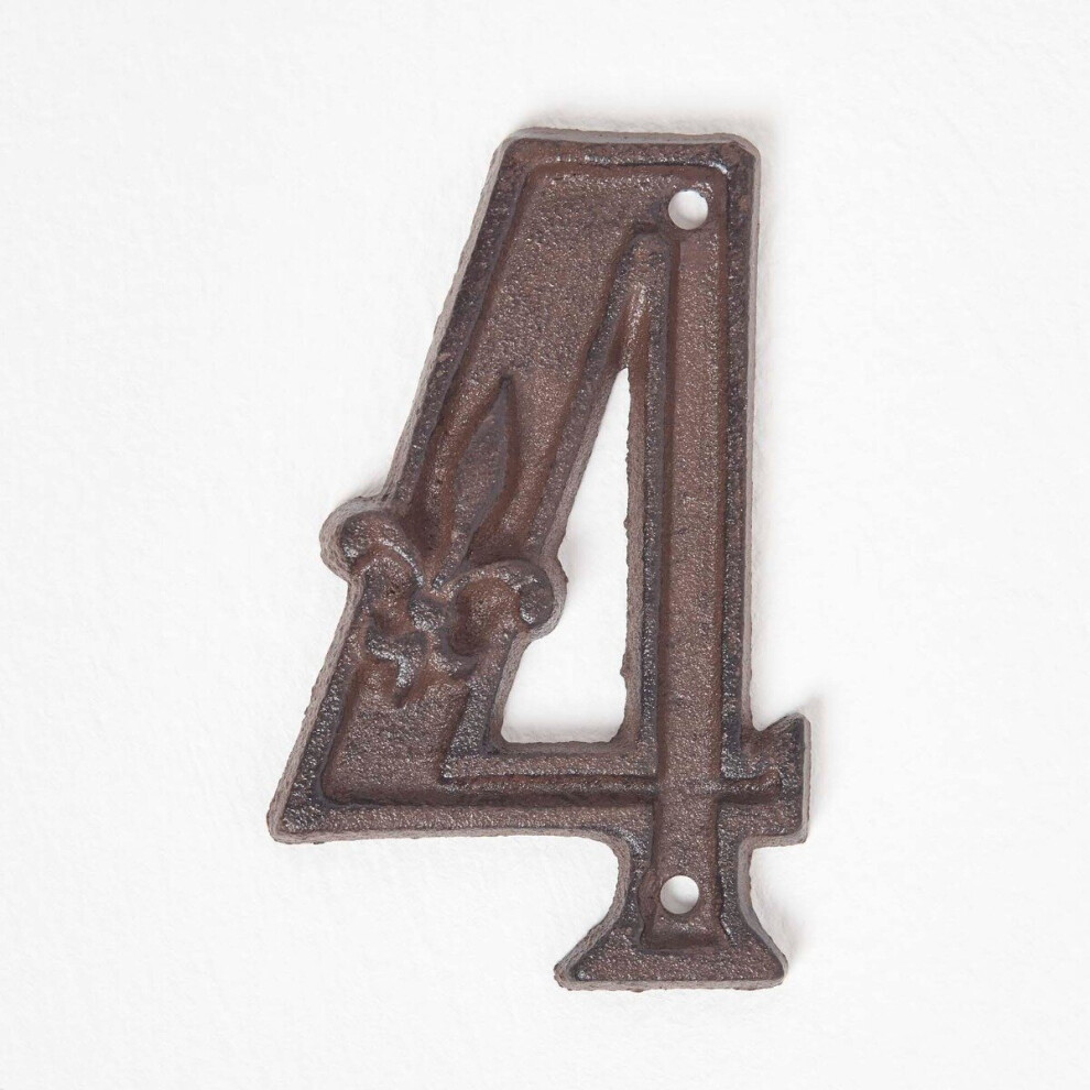 Homescapes (Number 4) Cast Iron House Number