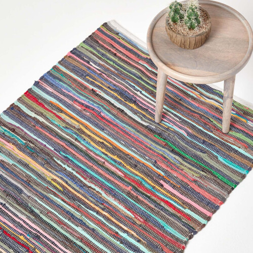 Homescapes (60 x 90 cm) Recycled Cotton Chindi Rug