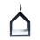 Homescapes Homescapes Hanging Black Metal Bird Table with Chain 3