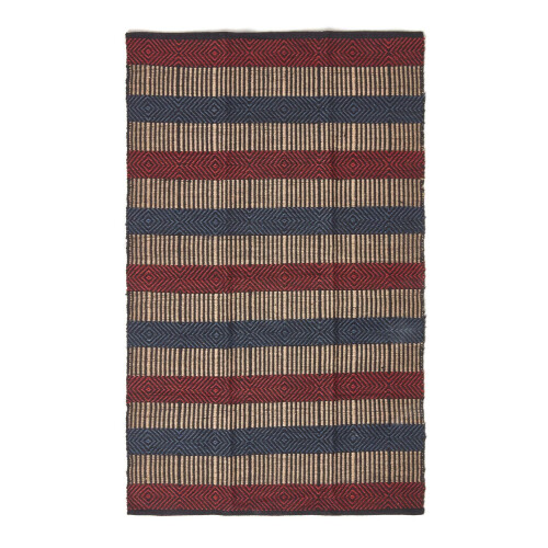 Homescapes (60 x 100 cm) Multicolour Striped Jute Rug 1