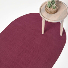 (50 x 80 cm, Plum) Handmade Woven Braided Rug