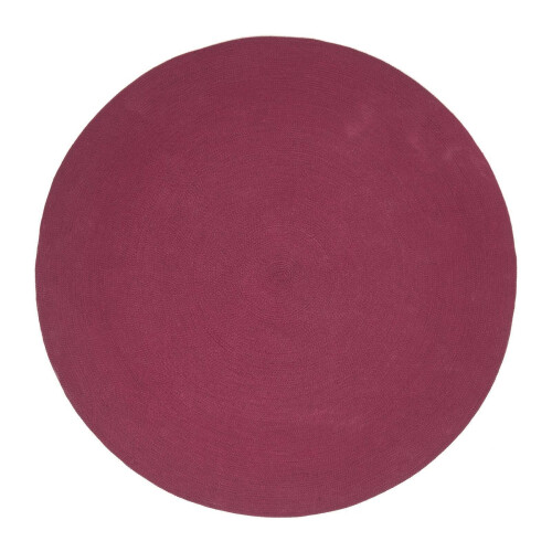 Homescapes (120 cm Round, Plum) Handmade Woven Braided Rug 1