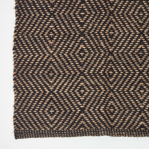 Homescapes (60 x 100 cm) Black Geometric Jute Rug 2