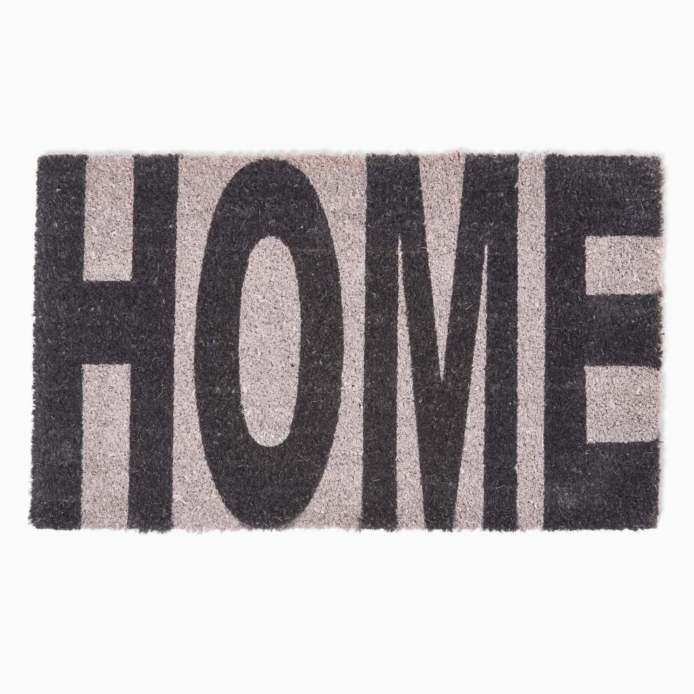 Homescapes Home Coir Doormat Black