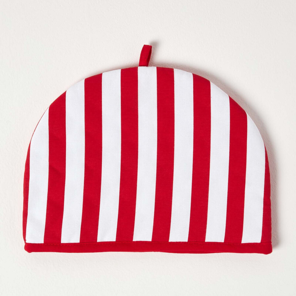 Homescapes (Red) Tea Cosy Double Design Stripes Teapot Warmer Red