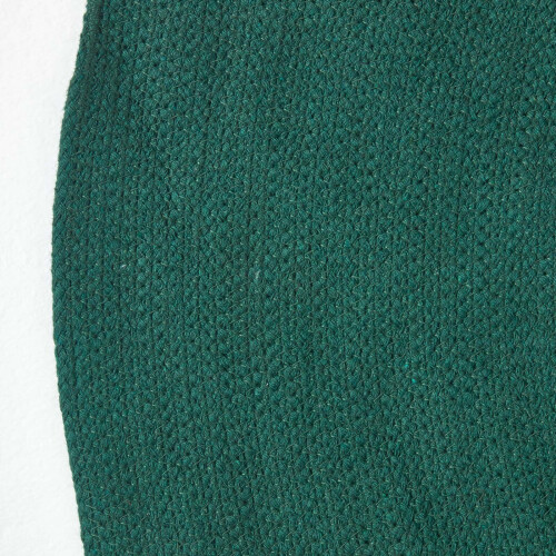 Homescapes (120 cm Round, Forest Green) Handmade Woven Braided Rug 2