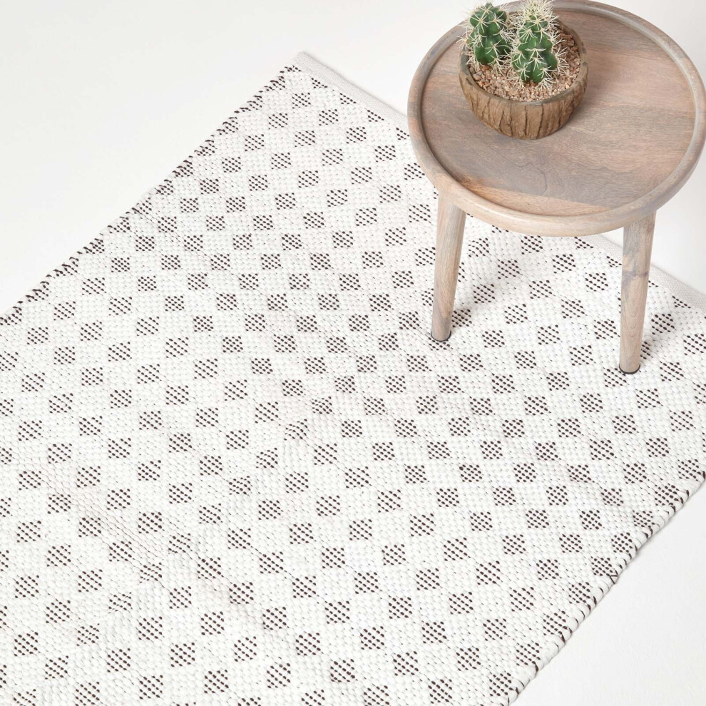 Geometric Diamond Chindi Rug