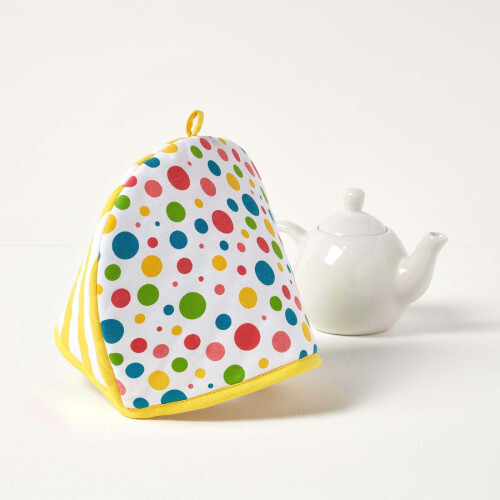 Homescapes Homescapes Tea Cosy Double Design Polka Dots Multi Teapot Warmer 2