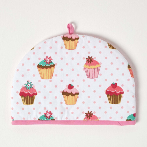 Homescapes Homescapes Tea Cosy Double Design Cup Cakes Teapot Warmer