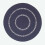 Homescapes (150 cm Round, Navy) Crochet Braided Rug Round 1