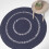 Homescapes (150 cm Round, Navy) Crochet Braided Rug Round 2