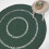Homescapes (120 cm Round, Green) Crochet Braided Rug Round 2