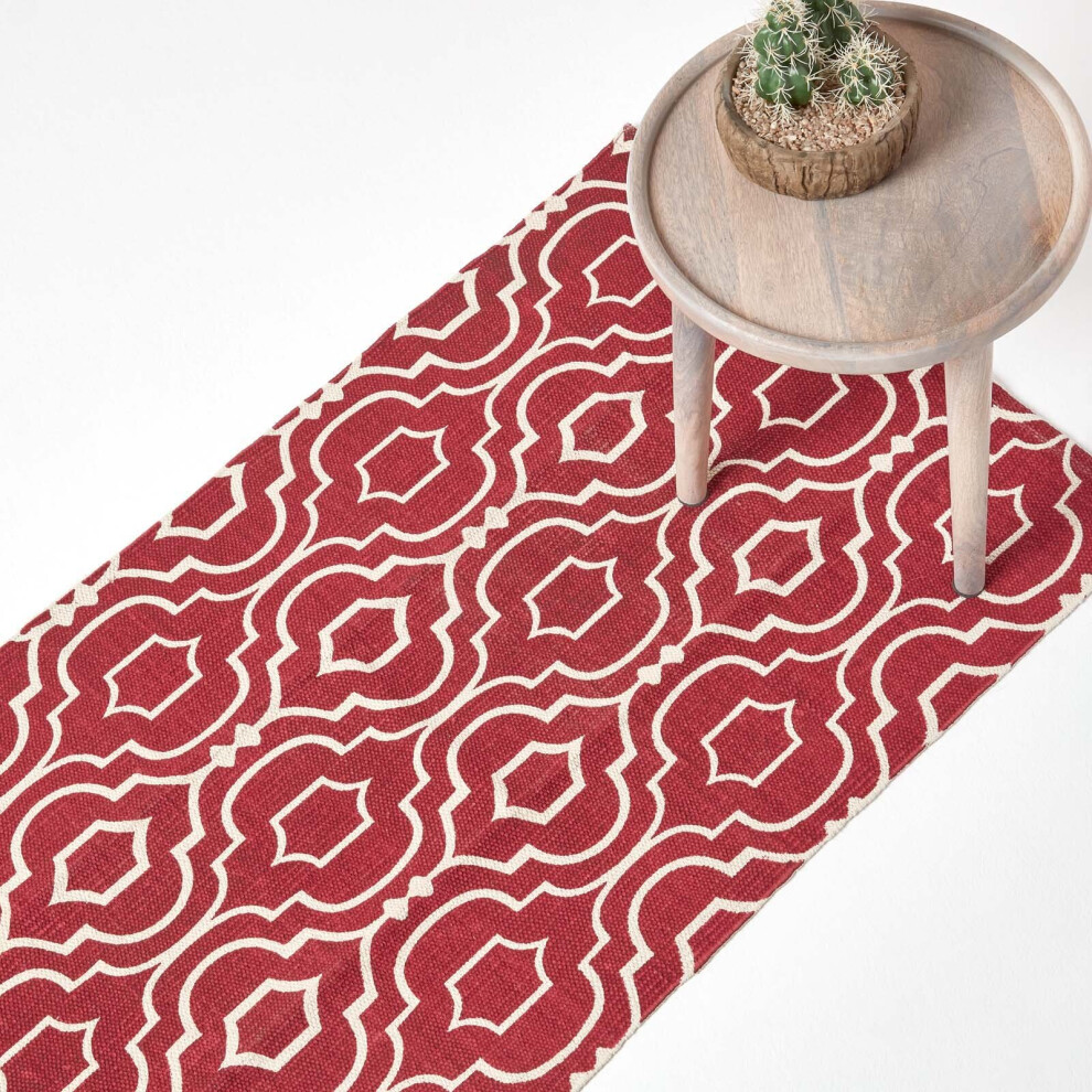 Riga 100% Cotton Printed Patterned Hall Runner, 66 x 200 cm