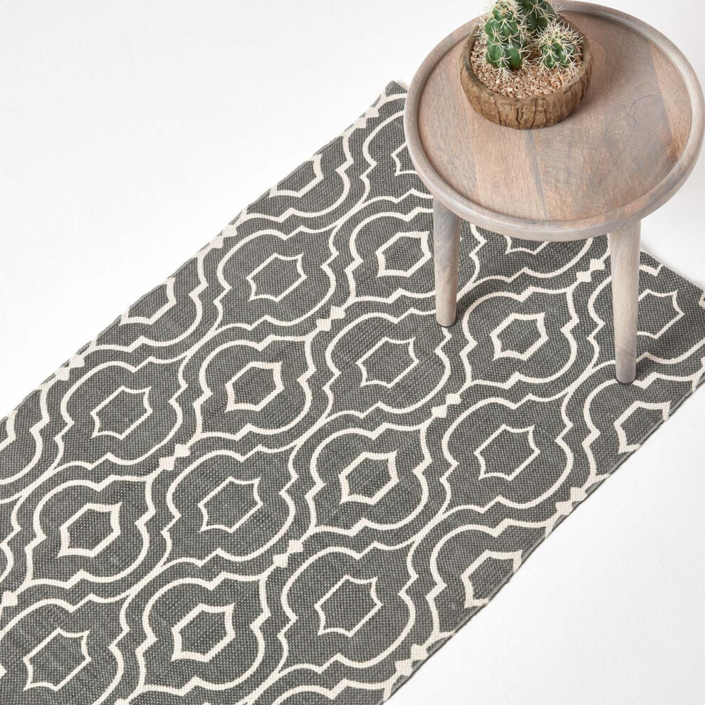 Riga 100% Cotton Printed Patterned Hall Runner, 66 x 200 cm