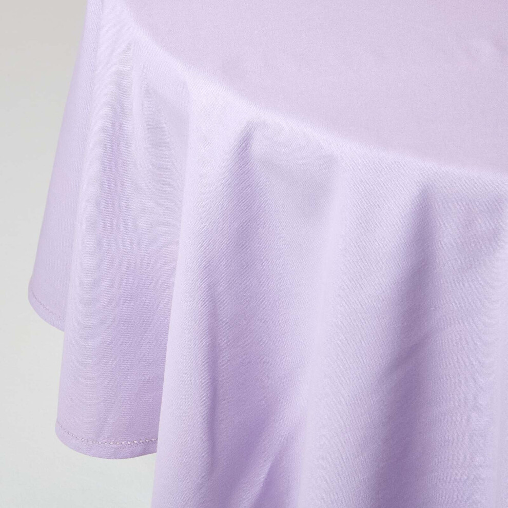 Plain Cotton Round Tablecloth, 178 cm