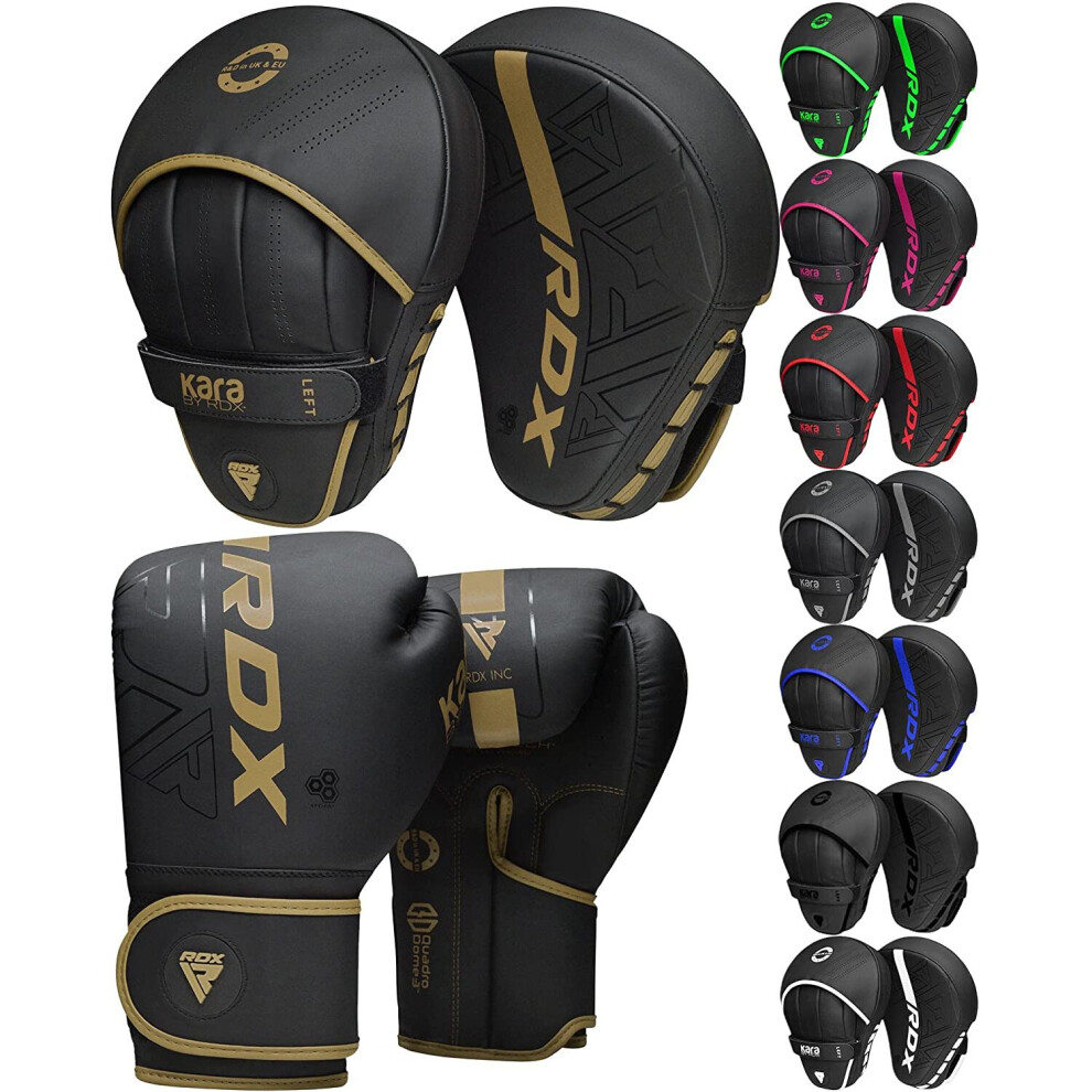 (Golden) RDX Kids Boxing Gloves and Pads Set
