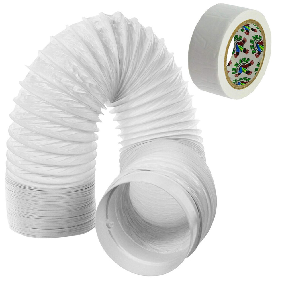 Spares2go Universal Air Conditioner Hose Pipe Pvc Duct Extension Kit (3M, 5")