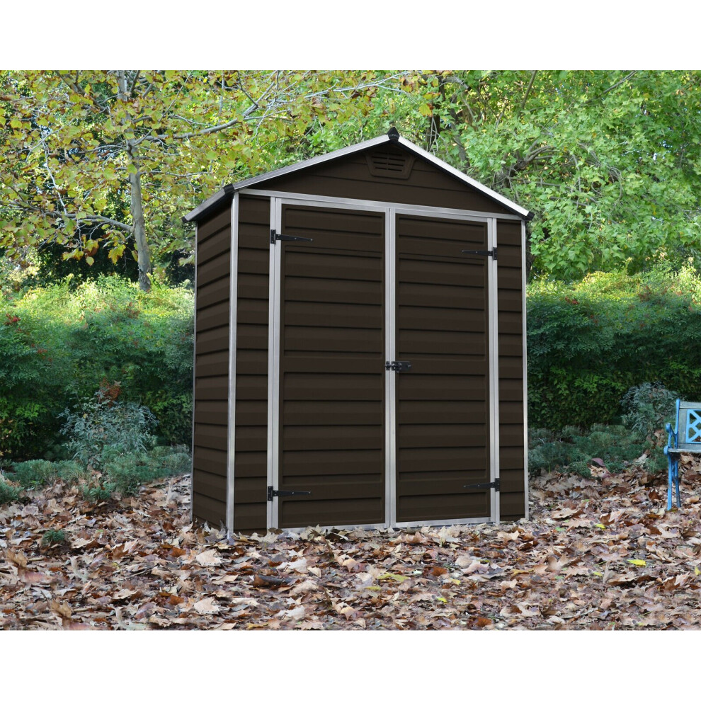 Palram-Canopia Dark/Brown (6Ft X 3Ft) Skylight Garden Shed 6Ft