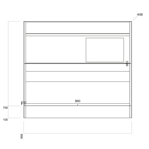 (High Gloss White) Aquariss -  Floor Standing Vanity Unit With Basin 2