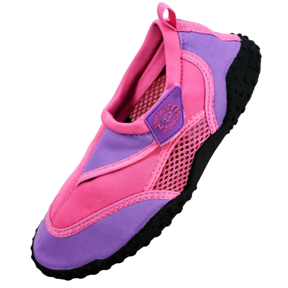 (Pink, Kids UK 11) GEEZY NEW Boys Girls Mens Womens Aqua Beach Surf Wet Water Shoes Wetsuit Boots Nalu