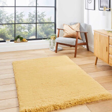 (Mustard Yellow, 120 x 170 cm) Super Soft Fluffy Shaggy Rugs Living Room Bedroom Non Shed 8 cm Thick Shag Pile Rug Small Large Soft Area Carpet Mat