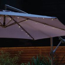 GardenKraft 17660 54 Warm White LED Parasol Lights / Auto Timer Function