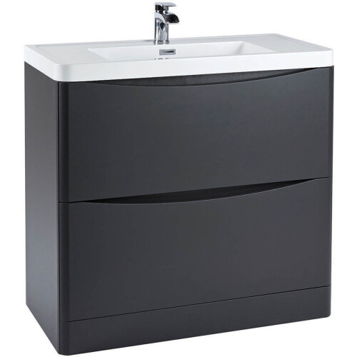 (Matt Grey) Aquariss -  Floor Standing Vanity Unit With Basin 1