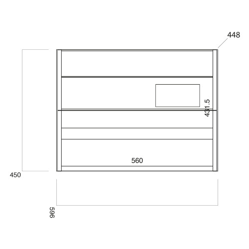 (Oak) Aquariss -  Wall Mounted Vanity Unit With Basin 2