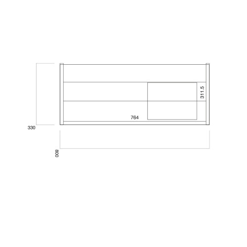 (Gloss White) Aquariss Como -  Wall Hung Vanity Unit 2
