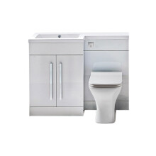 (Gloss White) Aquariss - Left hand Door Combination Unit Furniture Pack