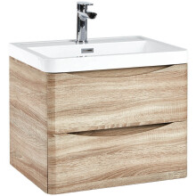 (Oak) Aquariss -  Wall Mounted Vanity Unit With Basin
