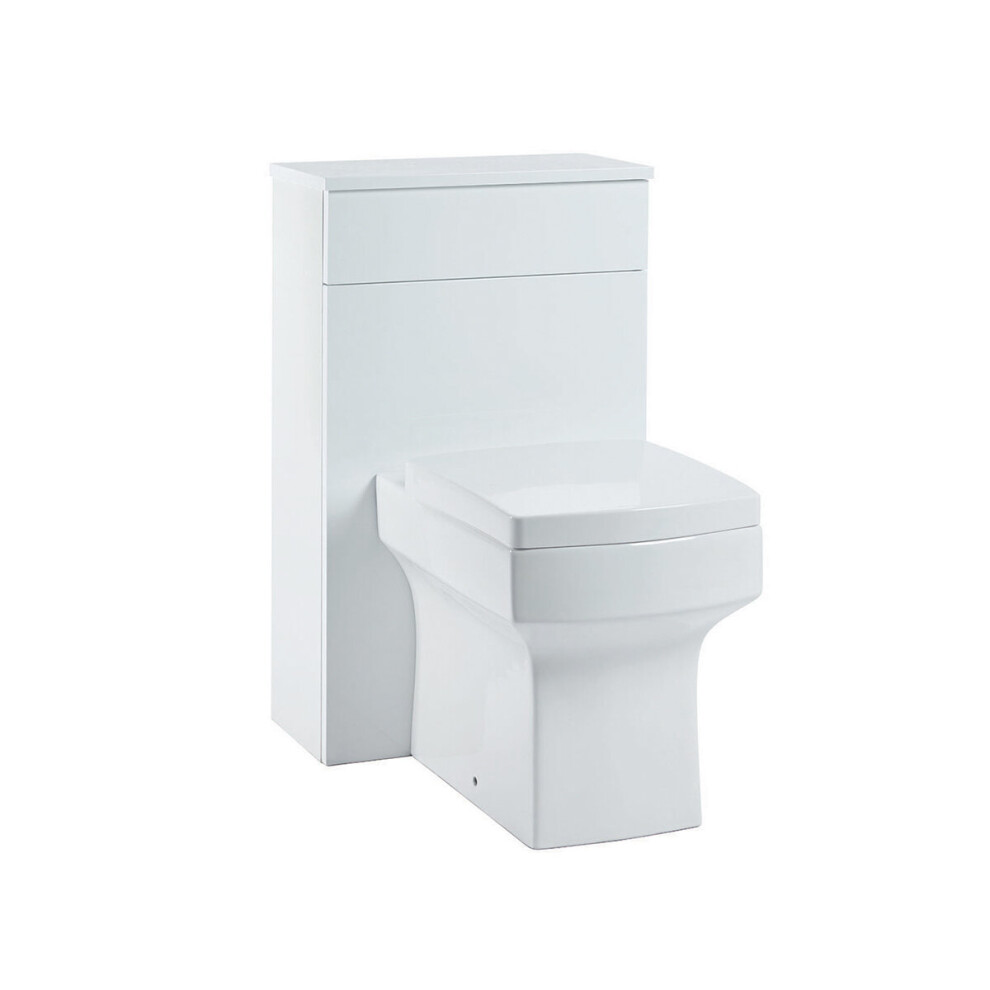 (Gloss White) Aquariss - Back To Wall Toilet Unit 5056391928077
