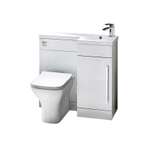 (Gloss White) Aquariss - Right hand Combination Unit Furniture Pack