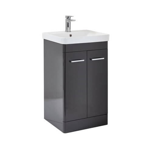 (Wolf Grey) Aquariss -  Freestanding Vanity Unit 1