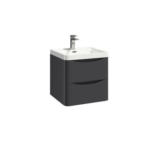 (Matt Grey) Aquariss -  Wall Mounted Vanity Unit With Basin 1