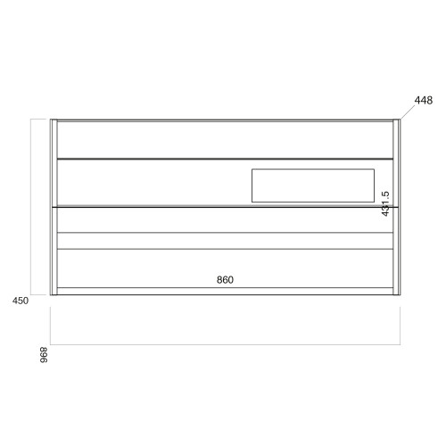 (High Gloss White) Aquariss -  Wall Mounted Vanity Unit With Basin 2